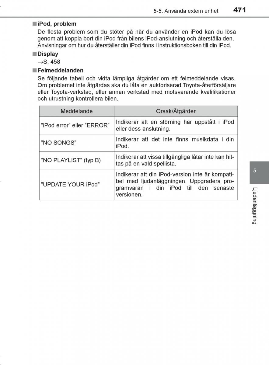 Toyota C HR instruktionsbok / page 471