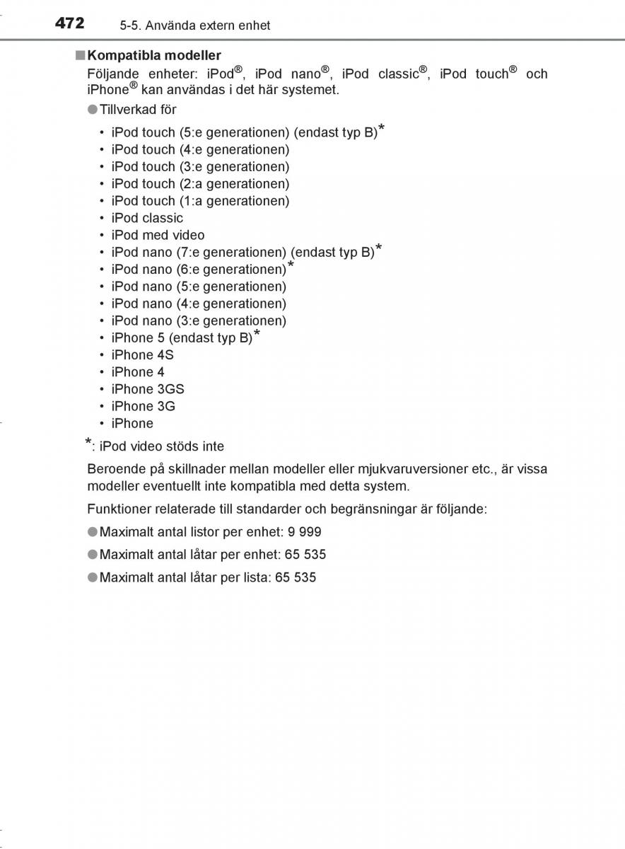 Toyota C HR instruktionsbok / page 472