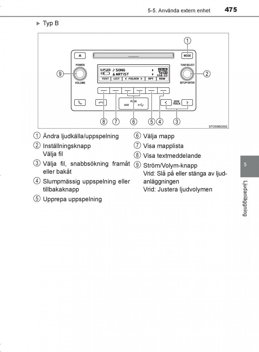 Toyota C HR instruktionsbok / page 475