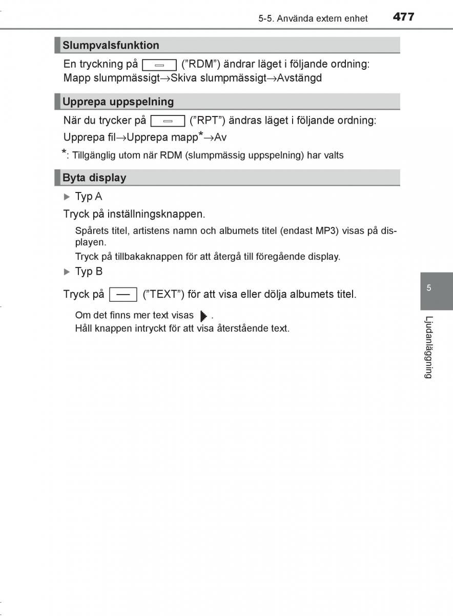 Toyota C HR instruktionsbok / page 477