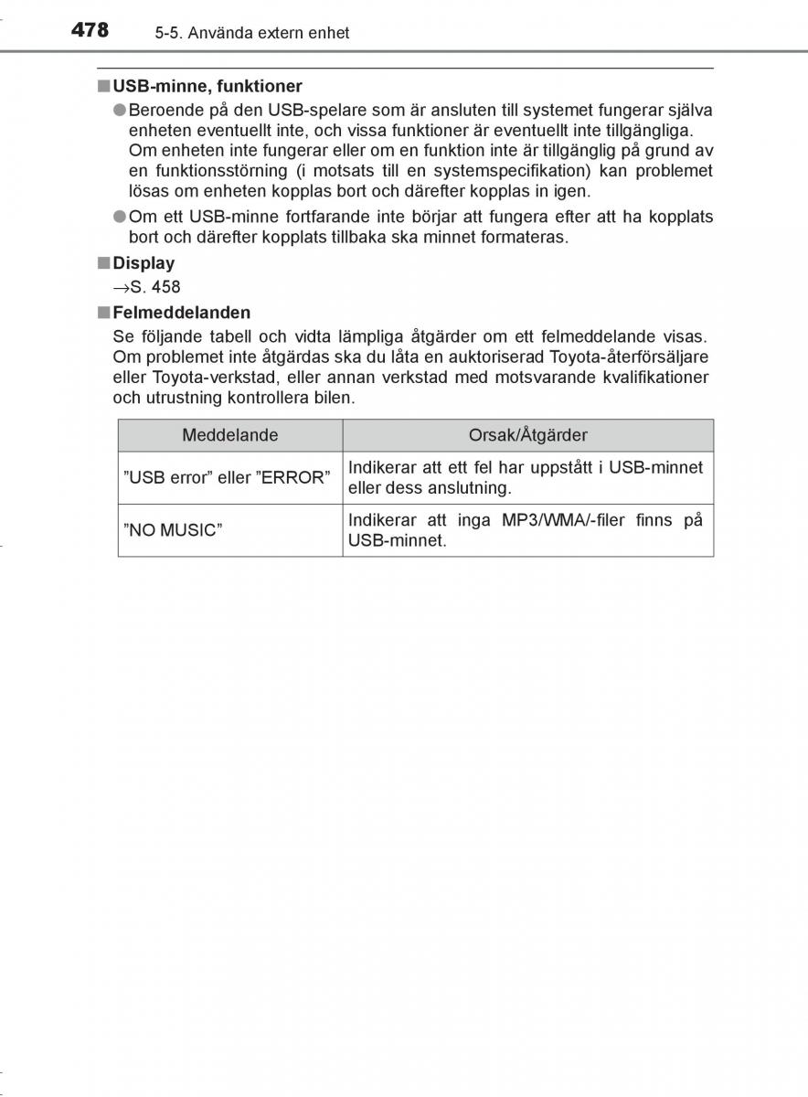 Toyota C HR instruktionsbok / page 478