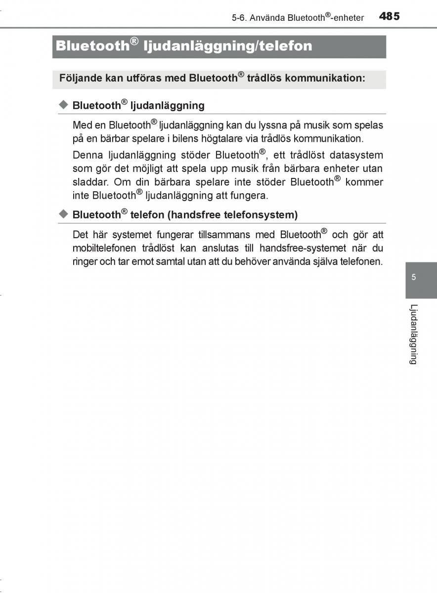 Toyota C HR instruktionsbok / page 485