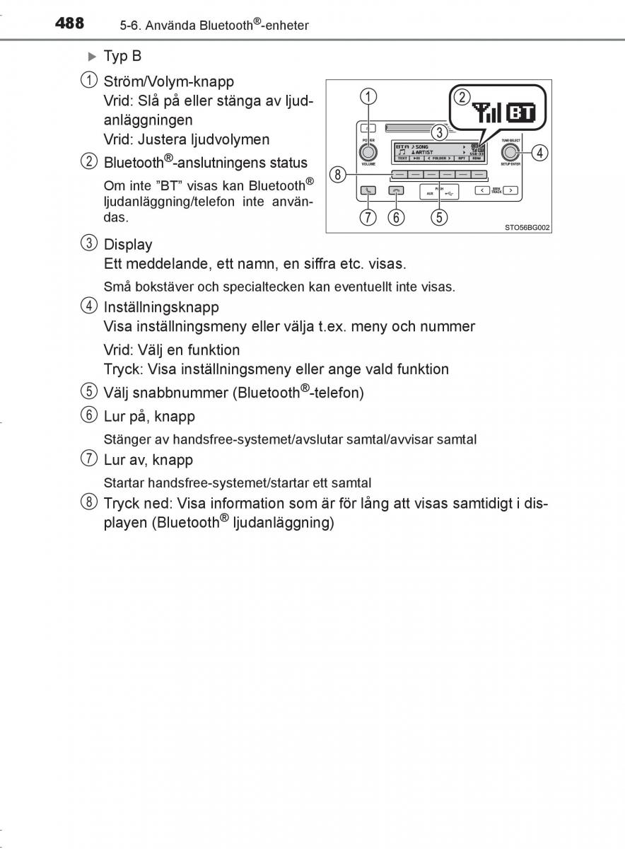 Toyota C HR instruktionsbok / page 488