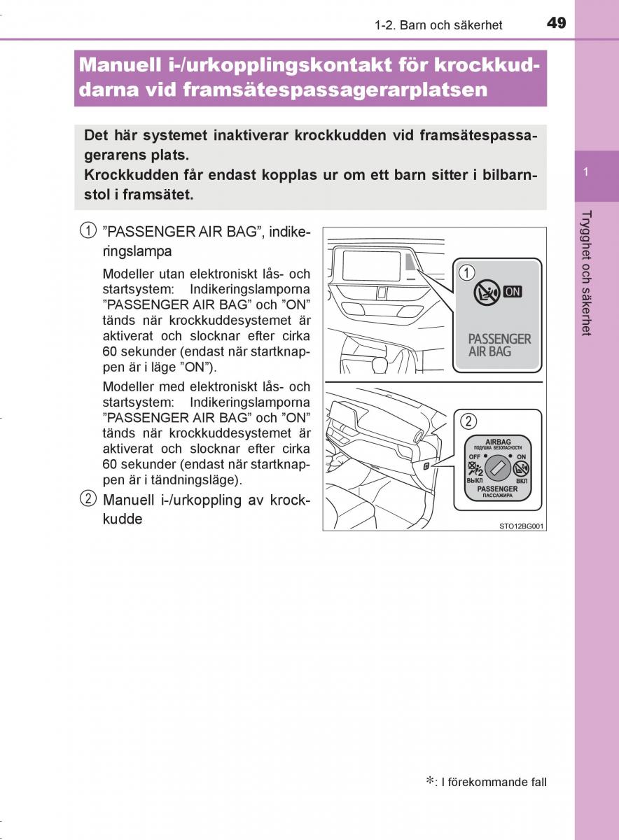 Toyota C HR instruktionsbok / page 49