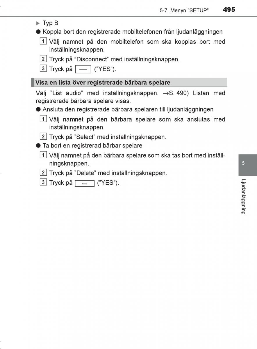 Toyota C HR instruktionsbok / page 495