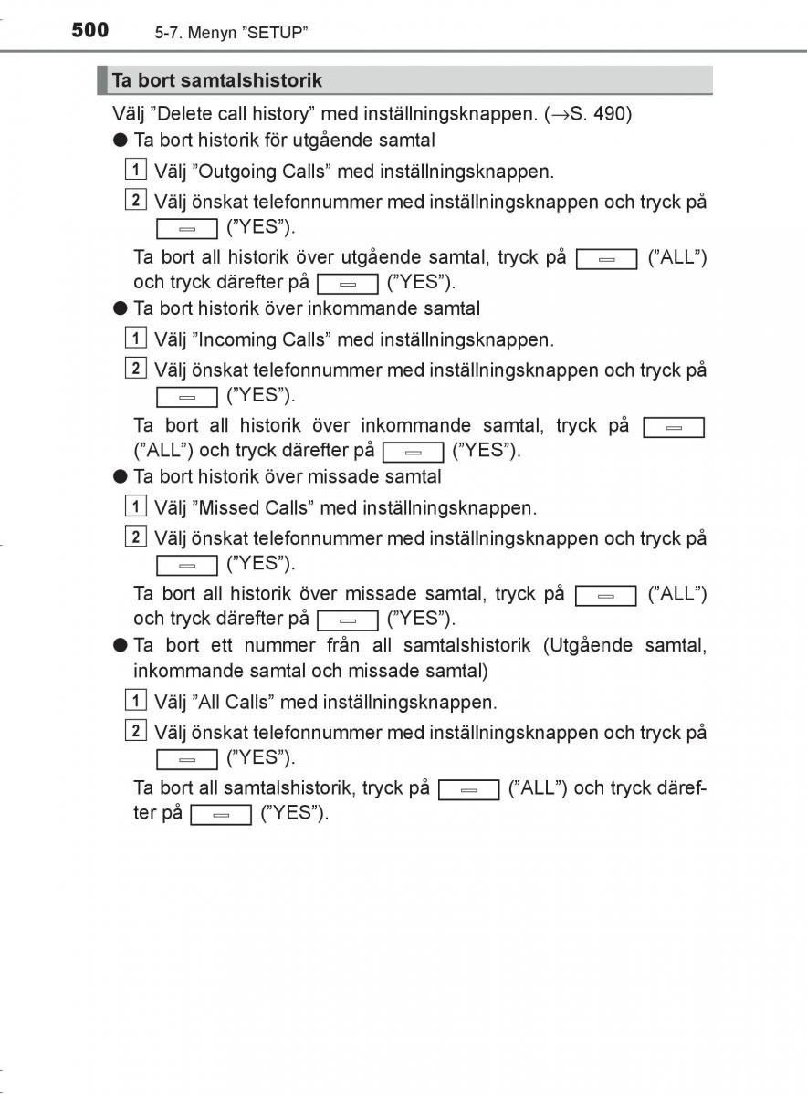 Toyota C HR instruktionsbok / page 500