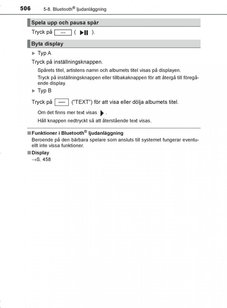 Toyota C HR instruktionsbok / page 506