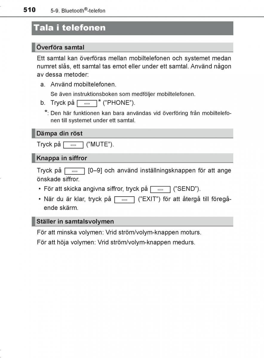 Toyota C HR instruktionsbok / page 510