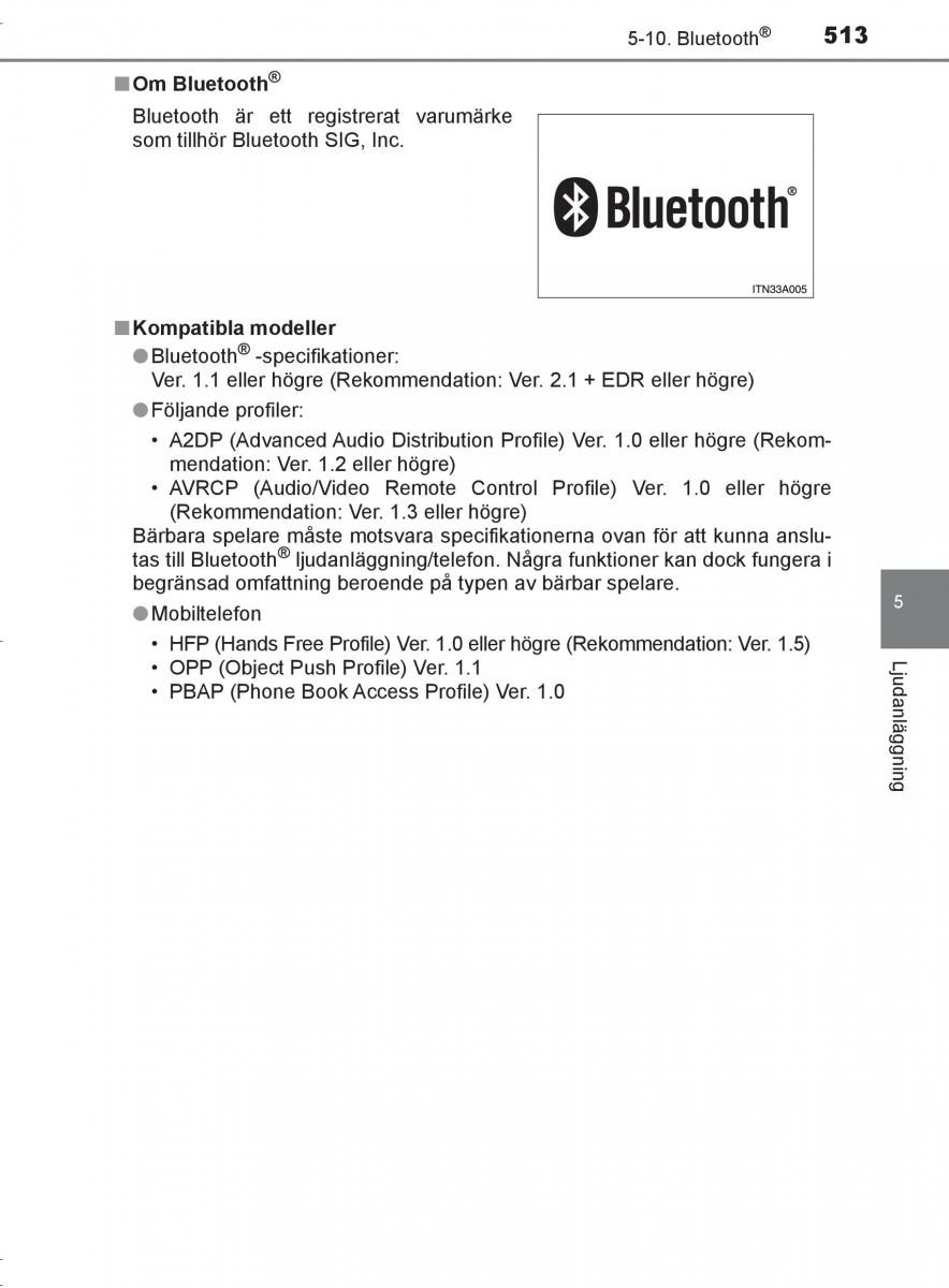 Toyota C HR instruktionsbok / page 513