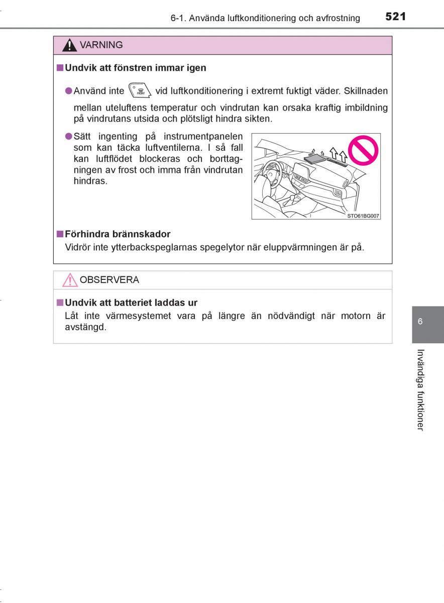 Toyota C HR instruktionsbok / page 521