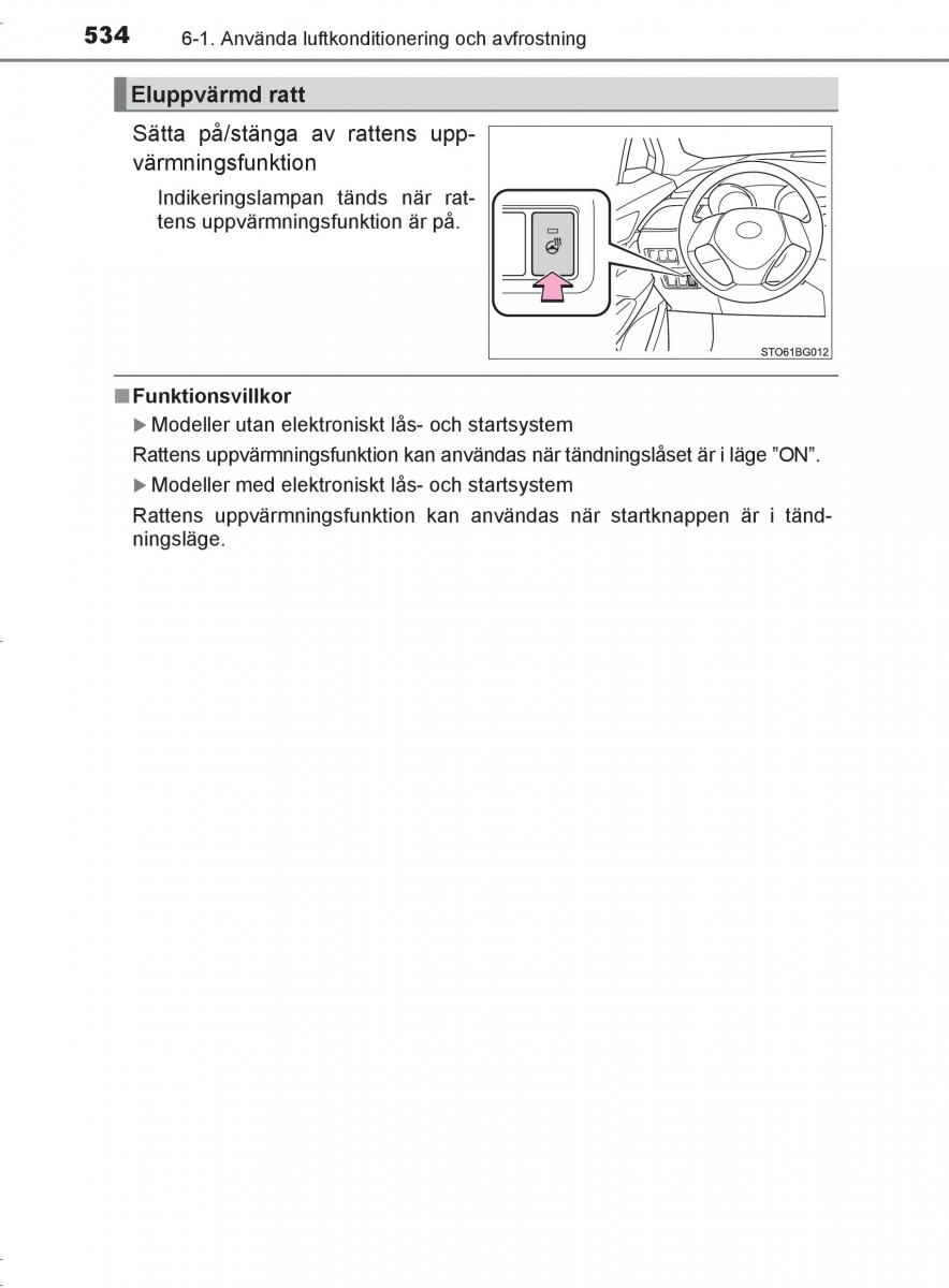 Toyota C HR instruktionsbok / page 534