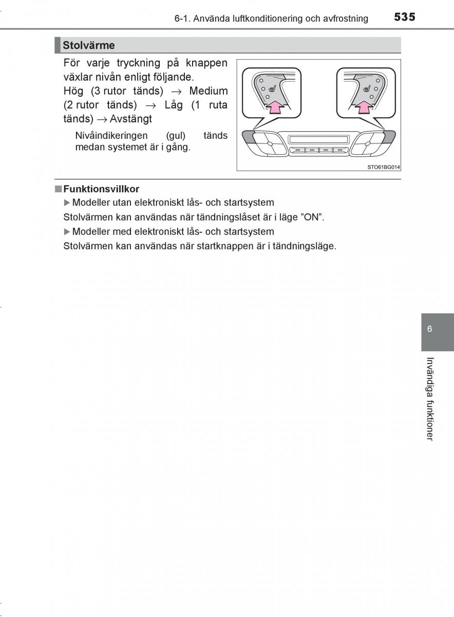 Toyota C HR instruktionsbok / page 535