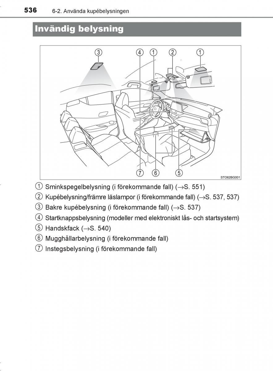 Toyota C HR instruktionsbok / page 536