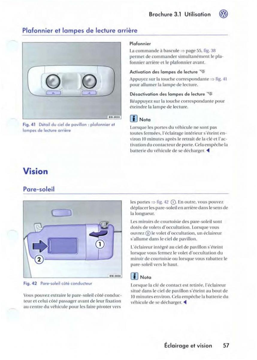 manuel du propriétaire VW Golf V 5 manuel du proprietaire / page 60