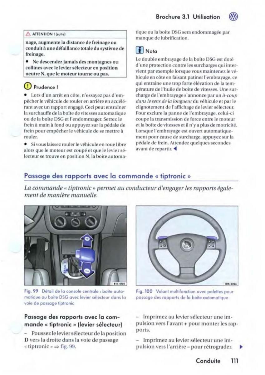 manuel du propriétaire VW Golf V 5 manuel du proprietaire / page 115