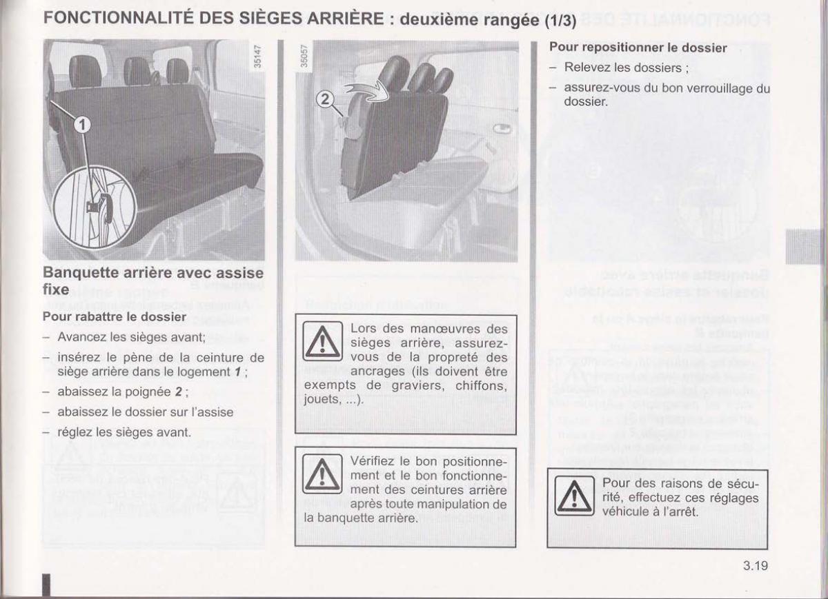 Dacia Lodgy manuel du proprietaire / page 100