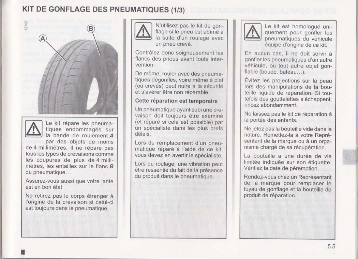 Dacia Lodgy manuel du proprietaire / page 135