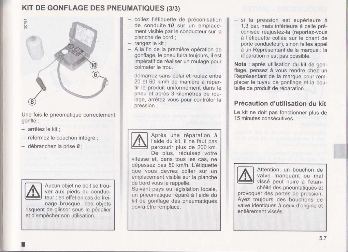 Dacia Lodgy manuel du proprietaire / page 137