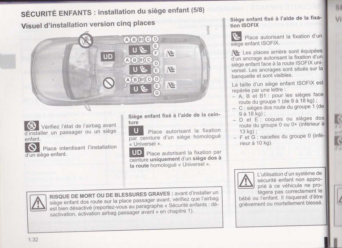 Dacia Lodgy manuel du proprietaire / page 34