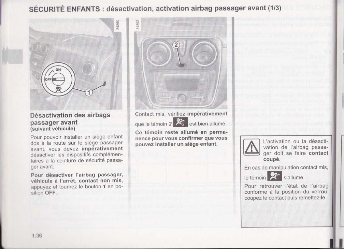 Dacia Lodgy manuel du proprietaire / page 38