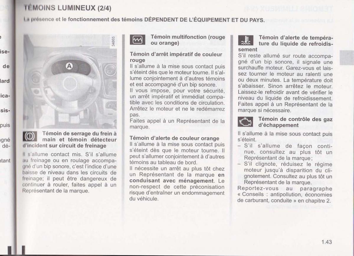 Dacia Lodgy manuel du proprietaire / page 45