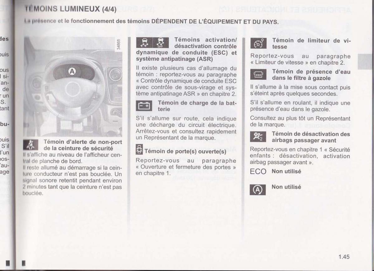 Dacia Lodgy manuel du proprietaire / page 47