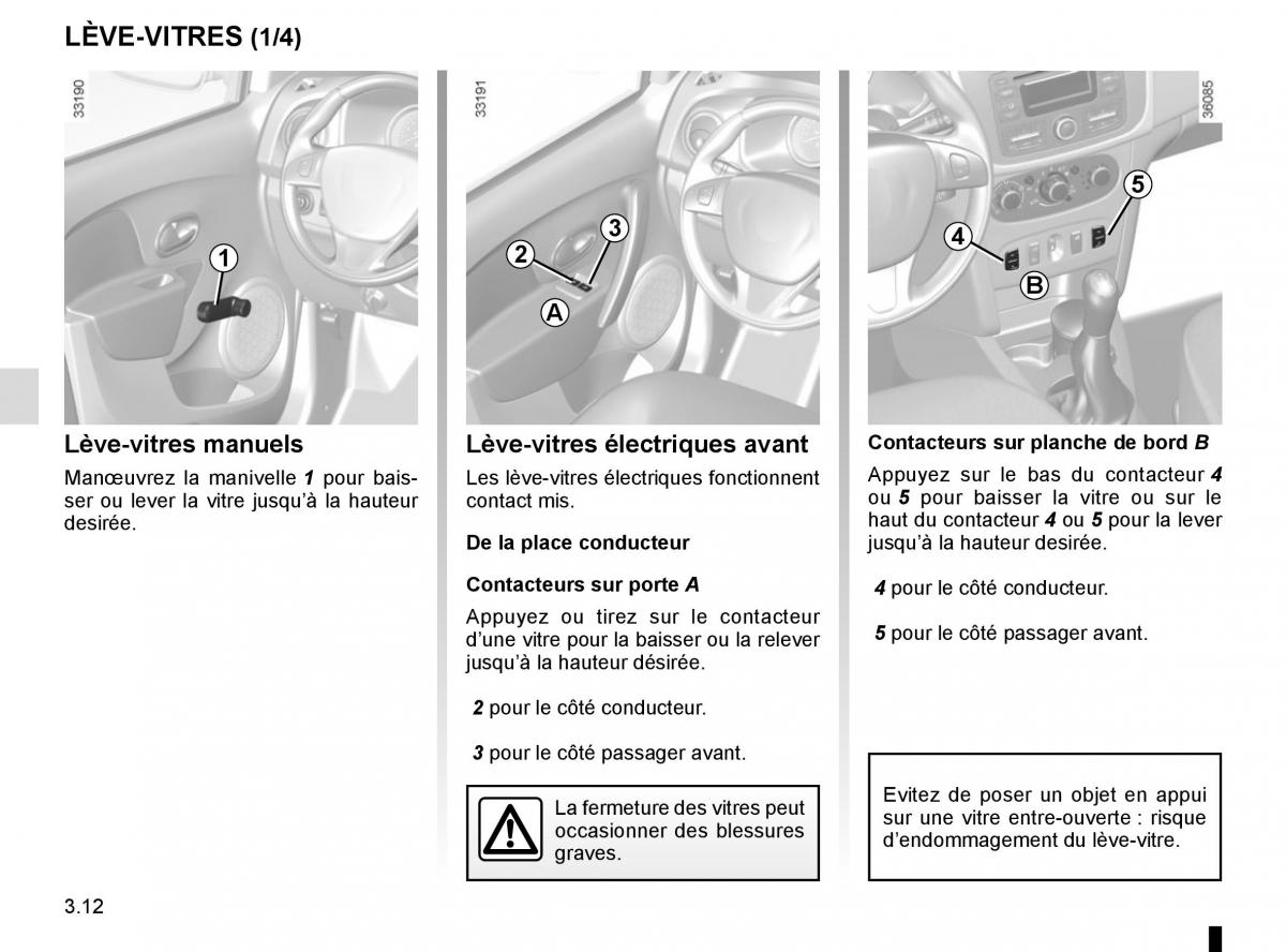 Dacia Sandero II 2 manuel du proprietaire / page 113