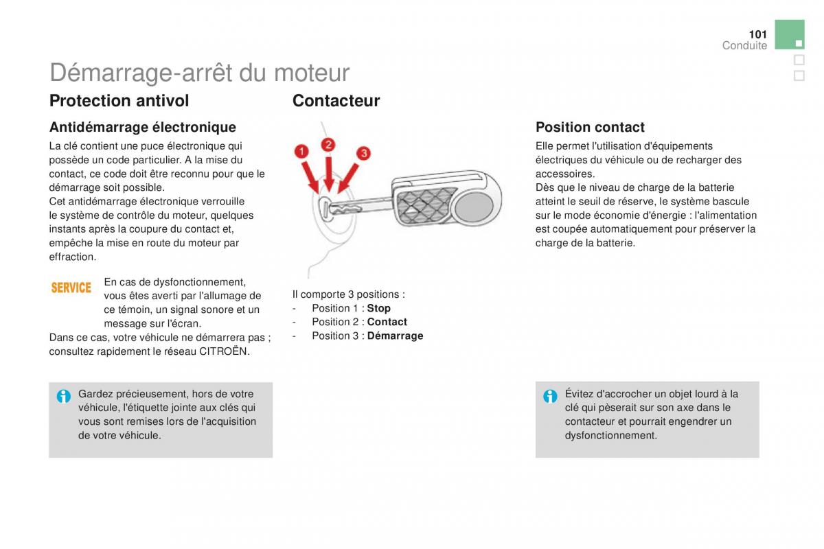 DS3 manuel du proprietaire / page 103