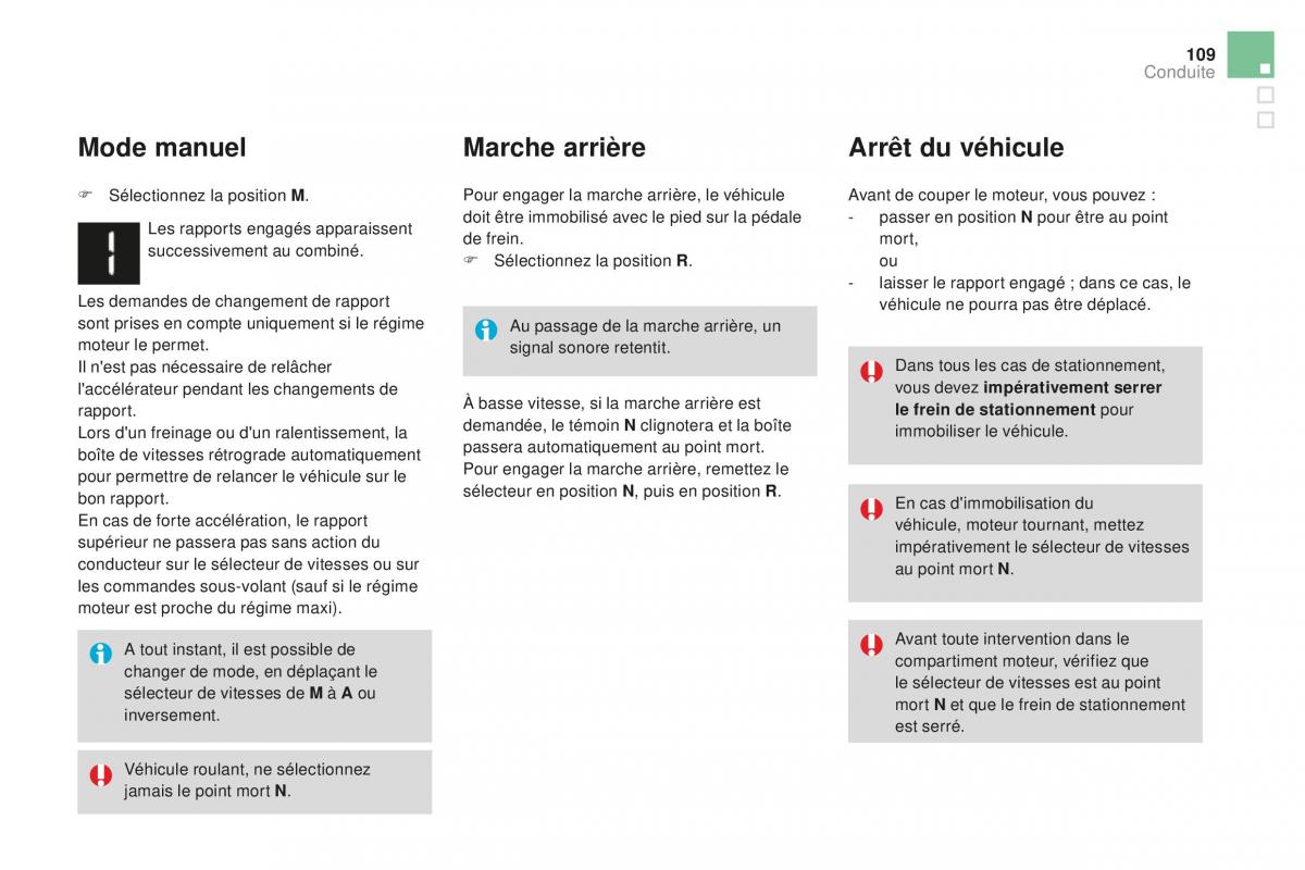 DS3 manuel du proprietaire / page 111