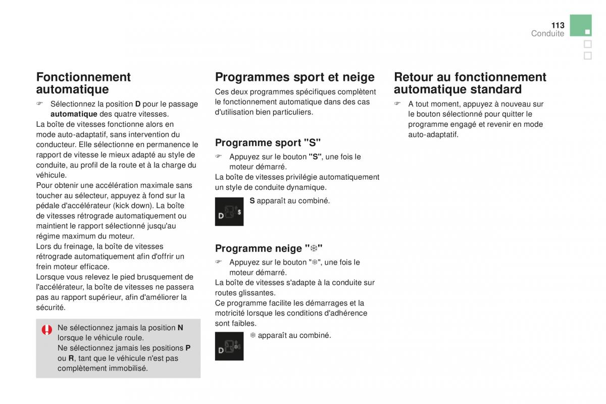 DS3 manuel du proprietaire / page 115