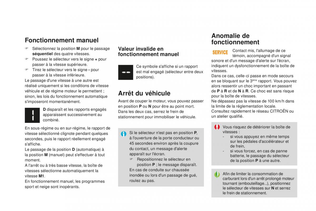 DS3 manuel du proprietaire / page 116