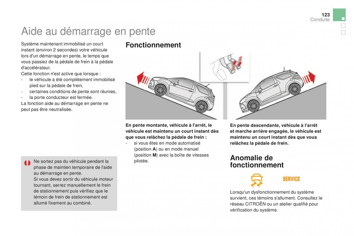 DS3 manuel du proprietaire / page 125