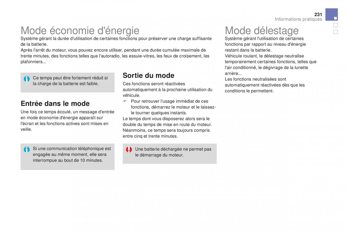 DS3 manuel du proprietaire / page 233