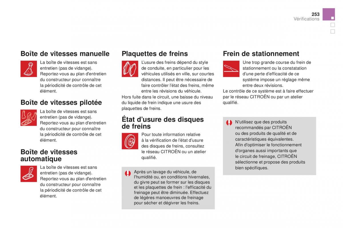 DS3 manuel du proprietaire / page 255