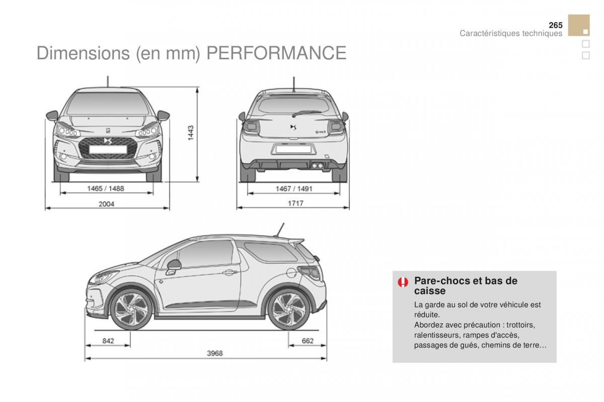 DS3 manuel du proprietaire / page 267