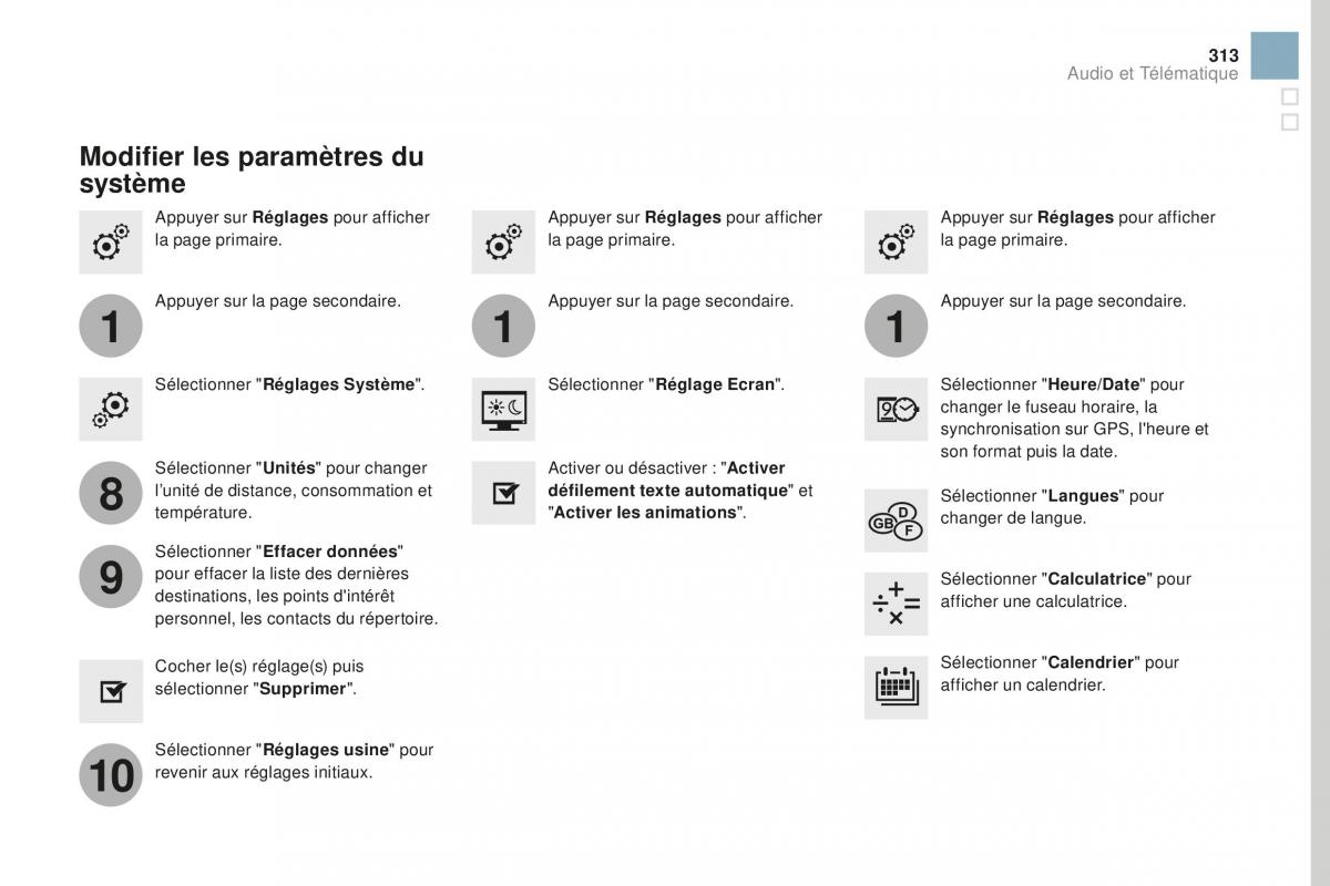 DS3 manuel du proprietaire / page 315