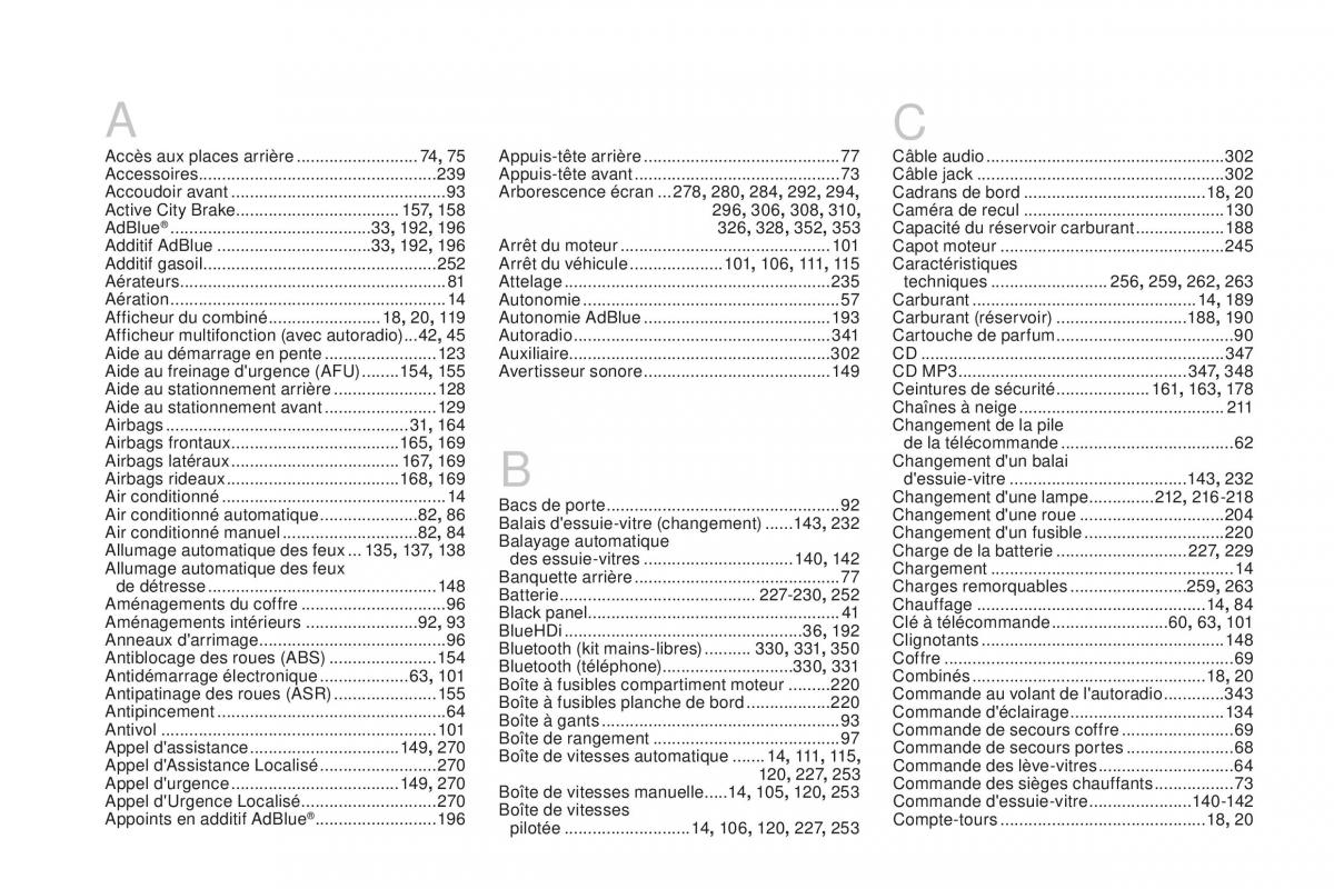 DS3 manuel du proprietaire / page 368