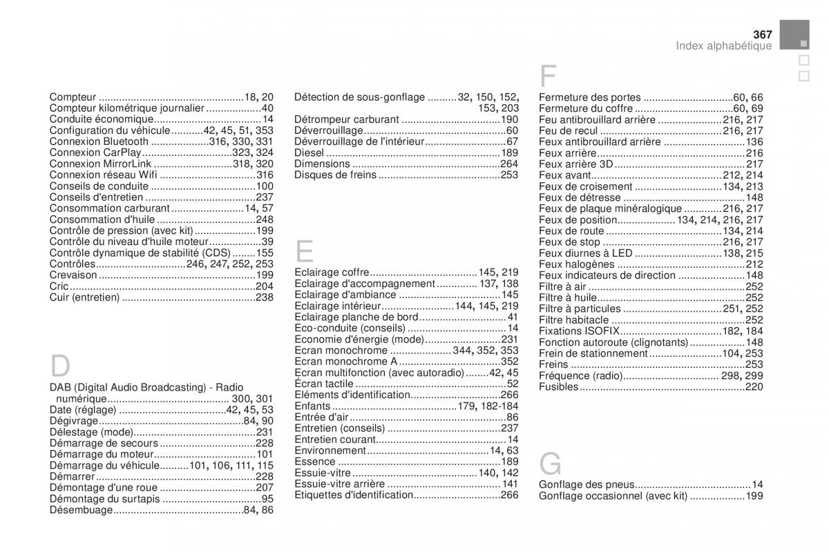 DS3 manuel du proprietaire / page 369