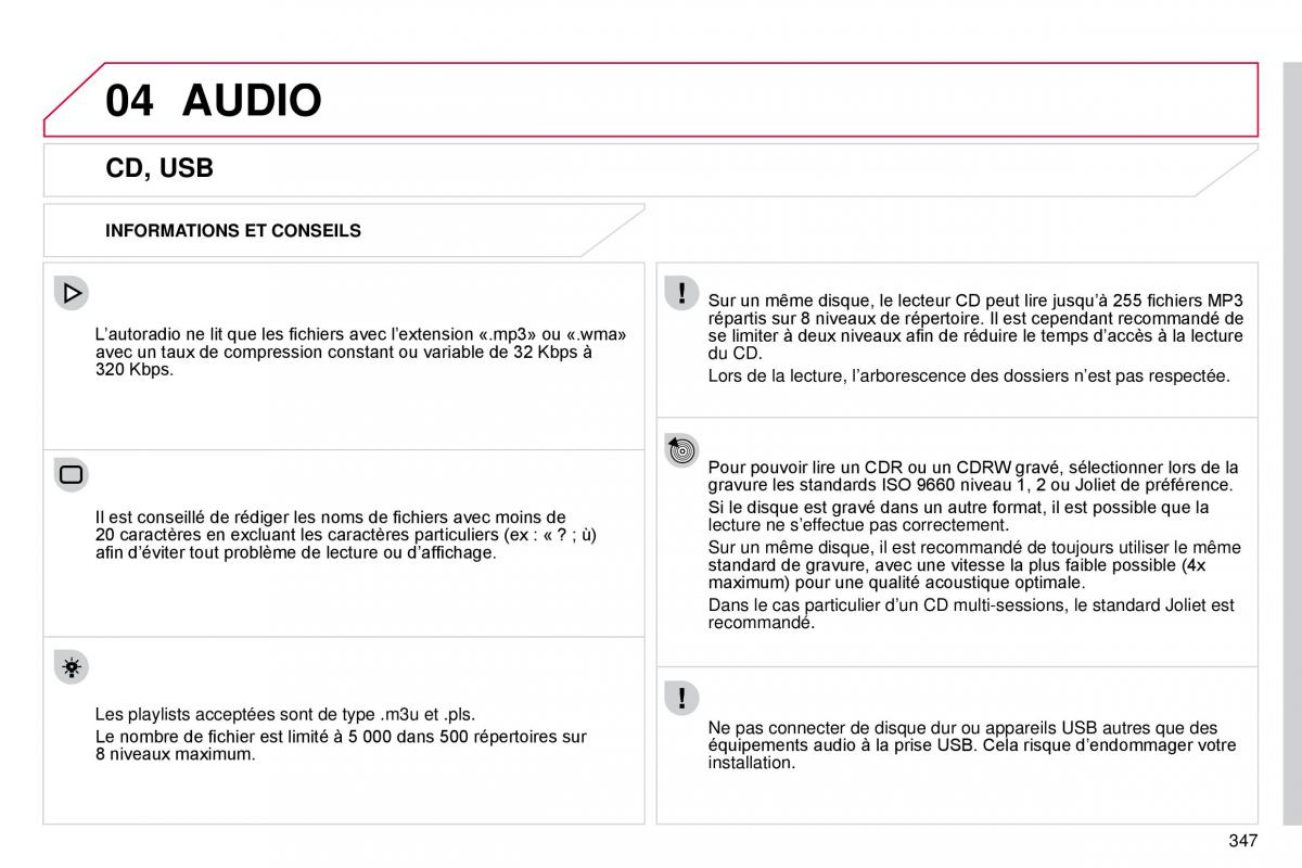 manual  DS4 manuel du proprietaire / page 319