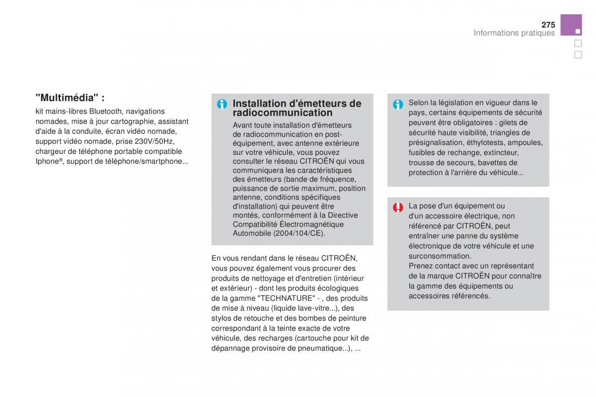 DS4 manuel du proprietaire / page 277