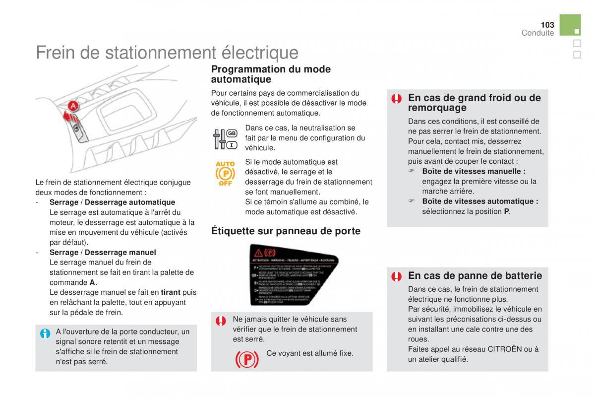 DS5 manuel du proprietaire / page 105