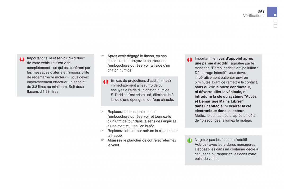 DS5 manuel du proprietaire / page 263