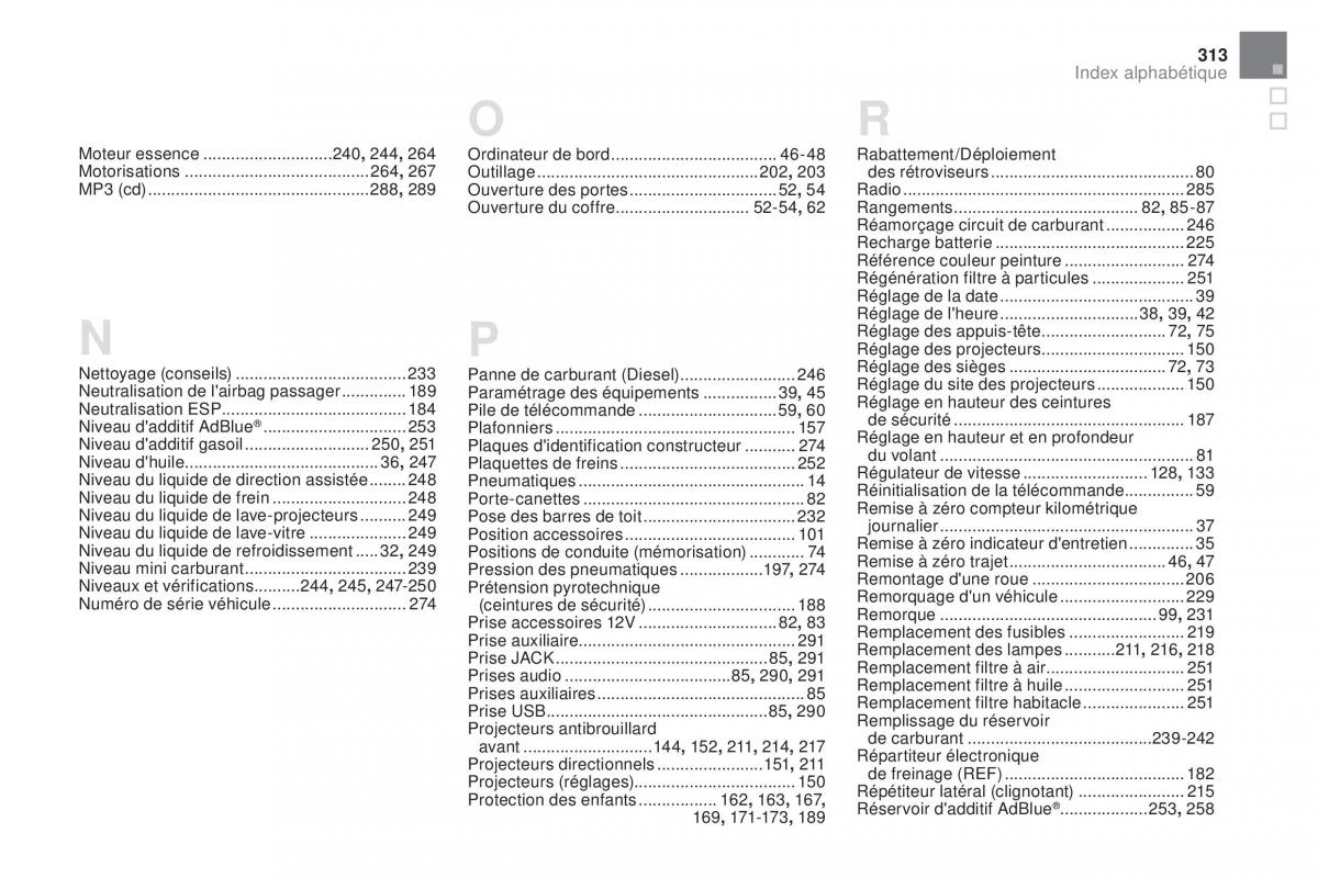 DS5 manuel du proprietaire / page 315