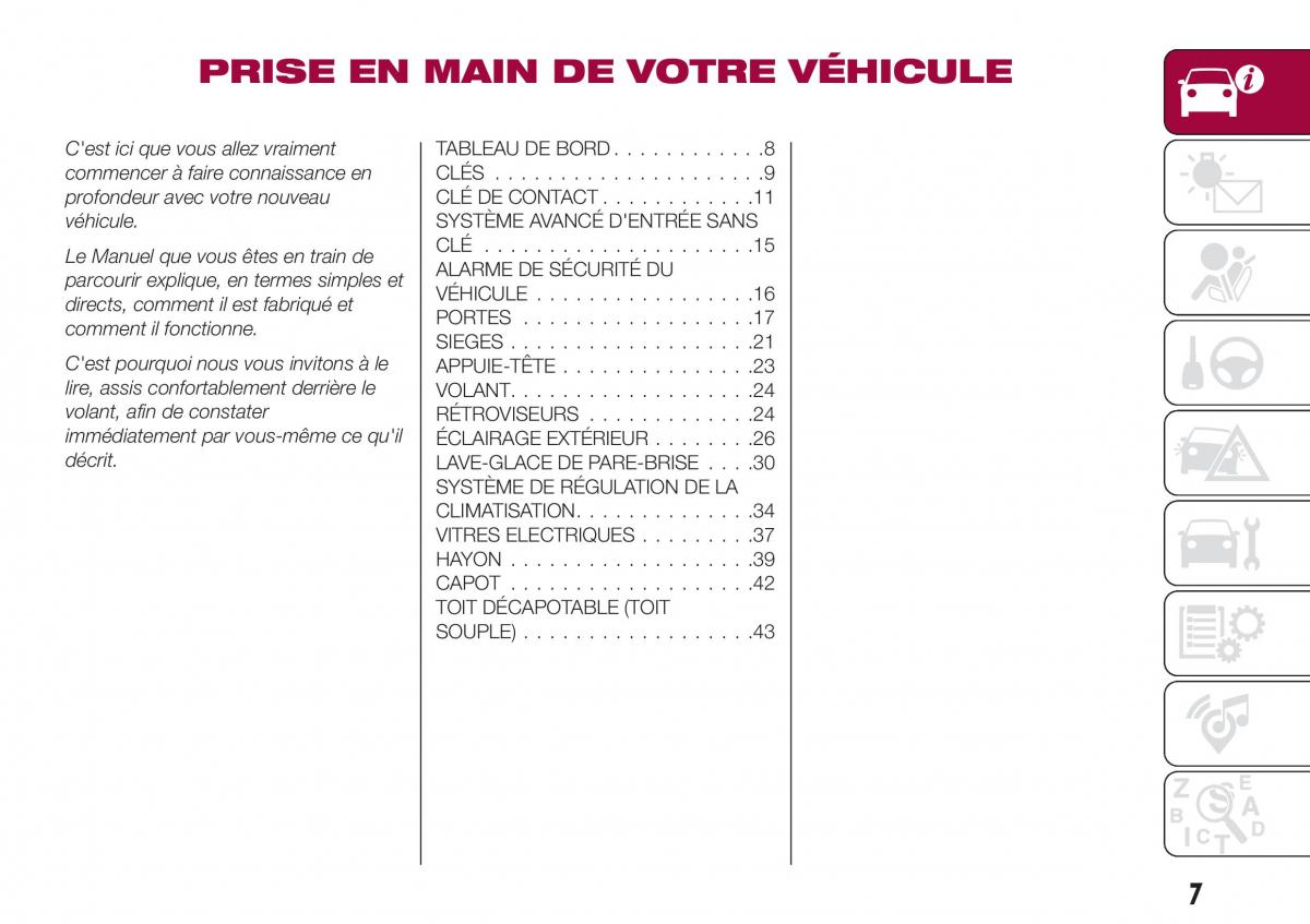 Fiat 124 Spider manuel du proprietaire / page 9