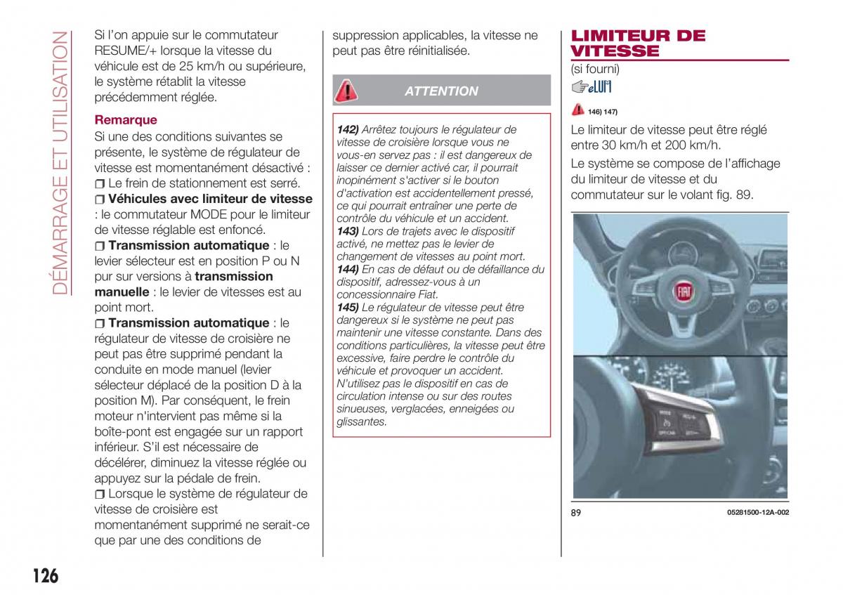 Fiat 124 Spider manuel du proprietaire / page 128