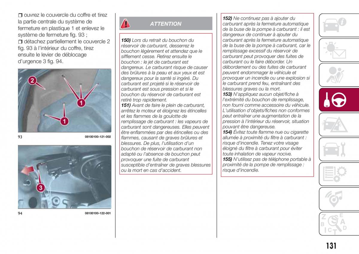 Fiat 124 Spider manuel du proprietaire / page 133