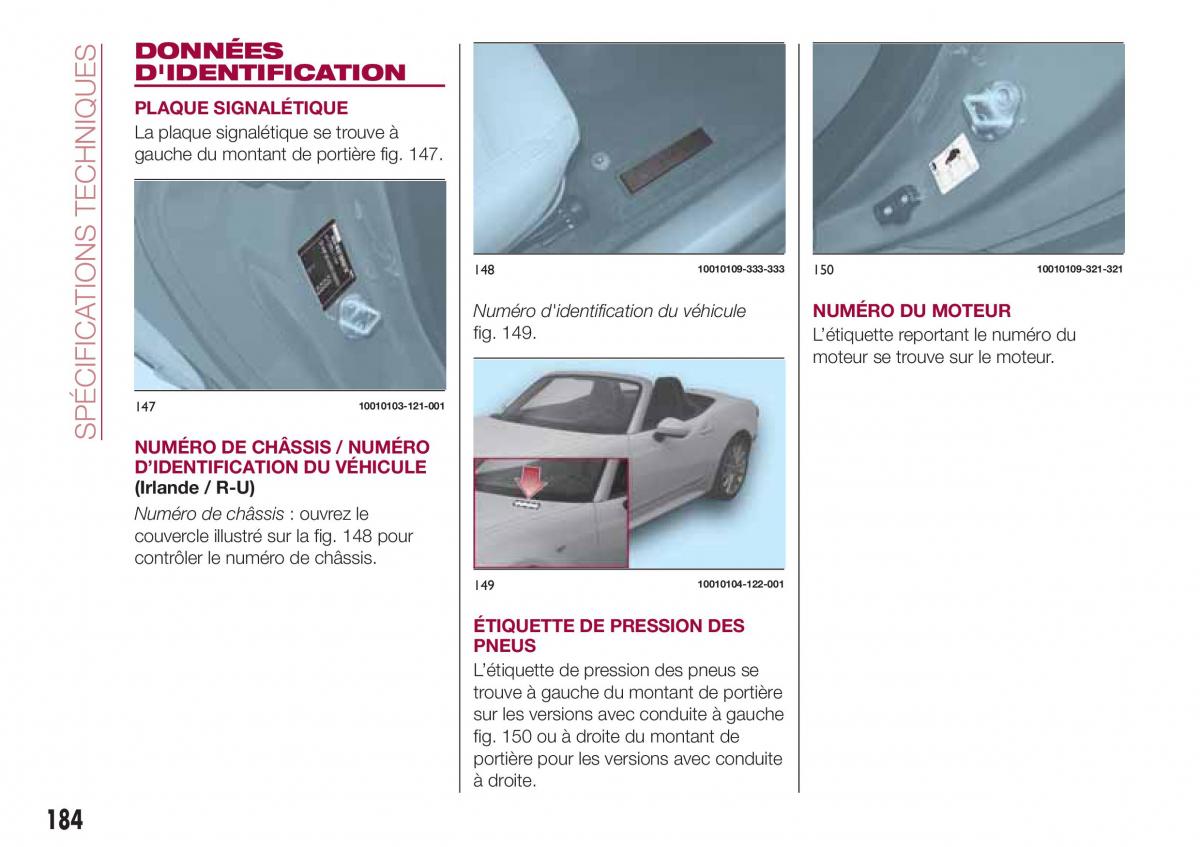 Fiat 124 Spider manuel du proprietaire / page 186