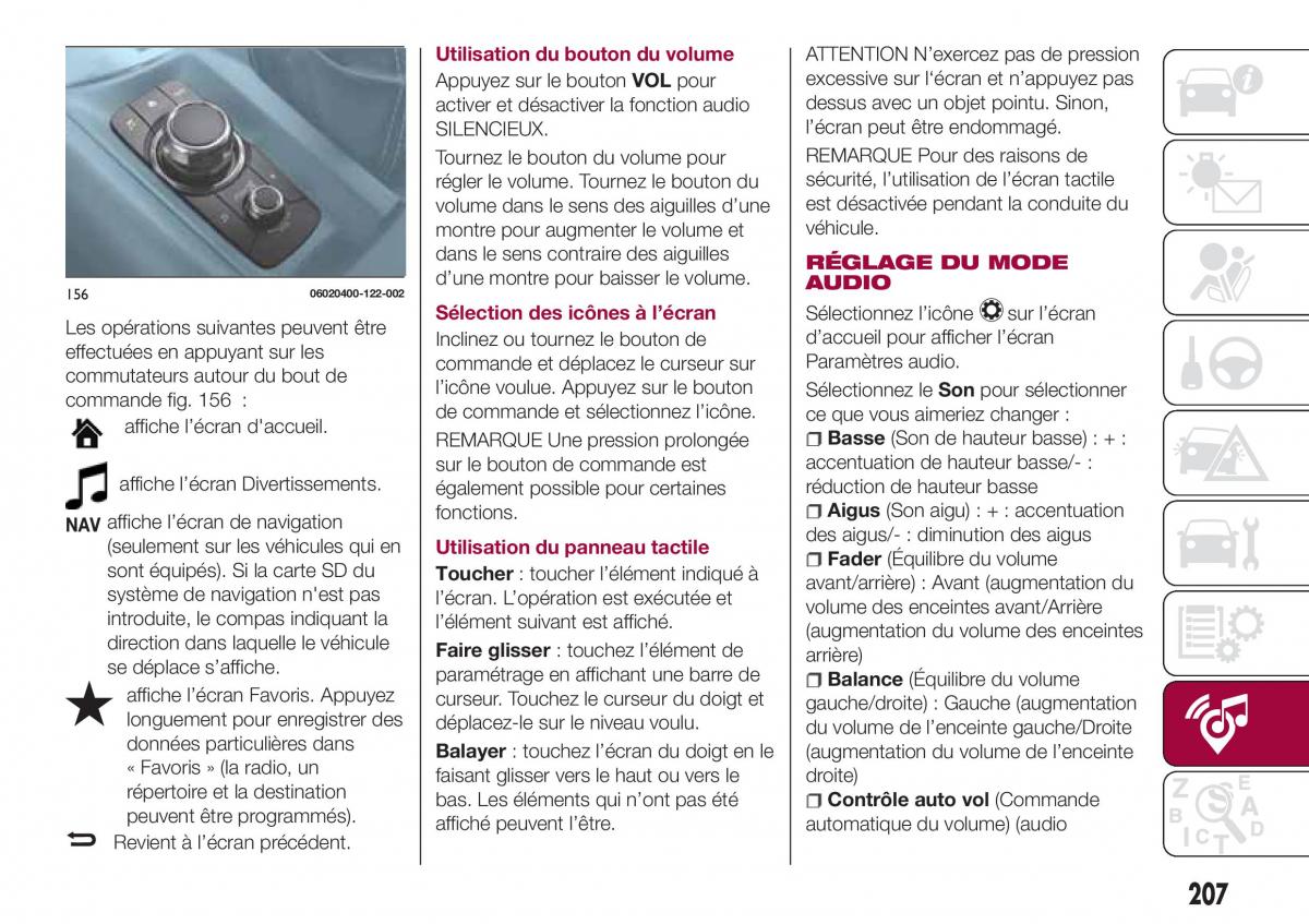 Fiat 124 Spider manuel du proprietaire / page 209