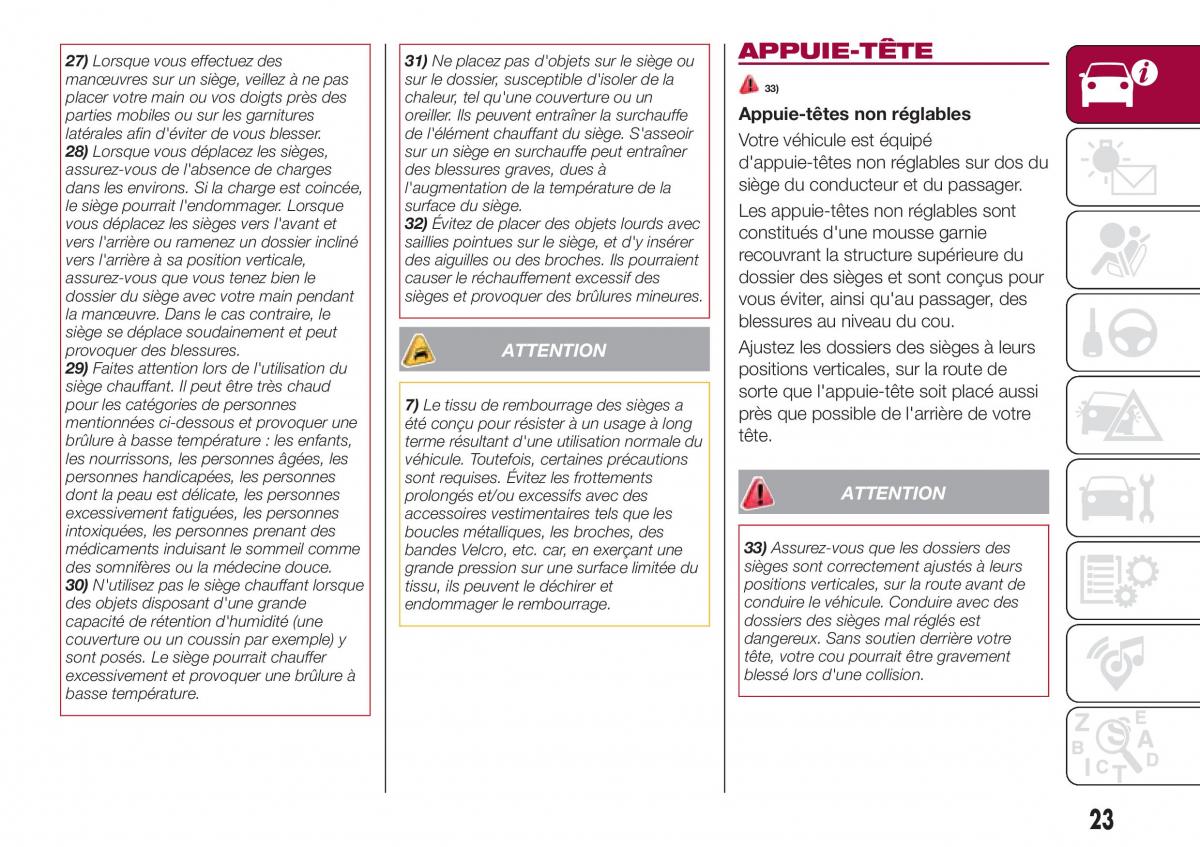 Fiat 124 Spider manuel du proprietaire / page 25