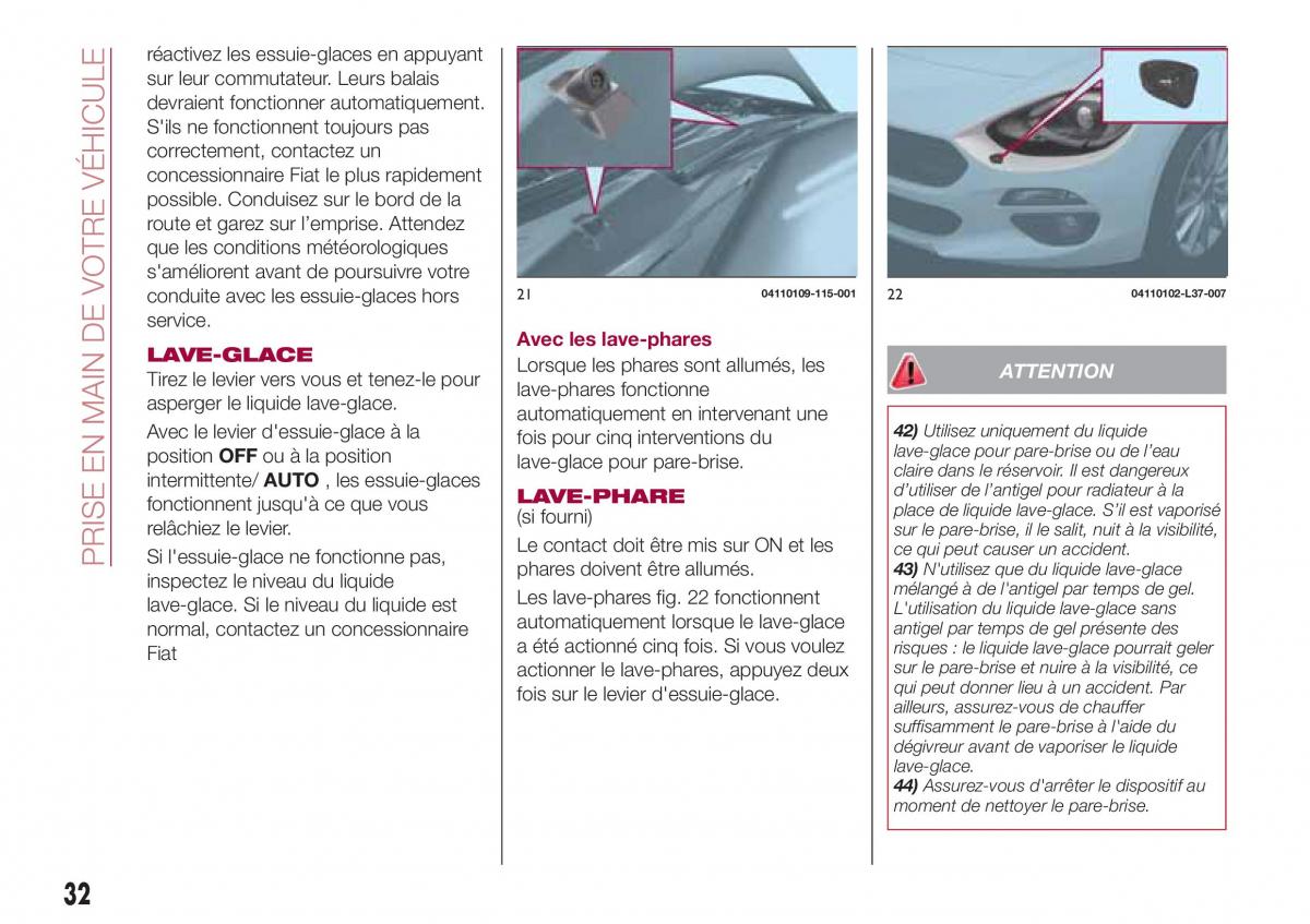 Fiat 124 Spider manuel du proprietaire / page 34